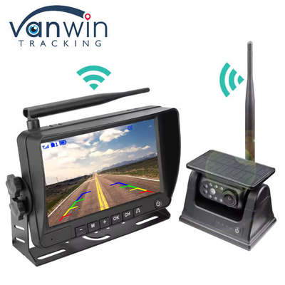 Máy ảnh nhìn phía sau bằng nam châm năng lượng mặt trời 7 inch IPS Monitor Wireless 1080P DVR Kit cho xe tải RV Truck Car