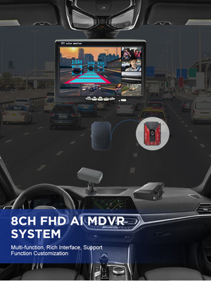 Hệ thống ADAS MDVR bảo mật xe AHD với WiFi 4G GPS AI và 8 kênh đầu vào video