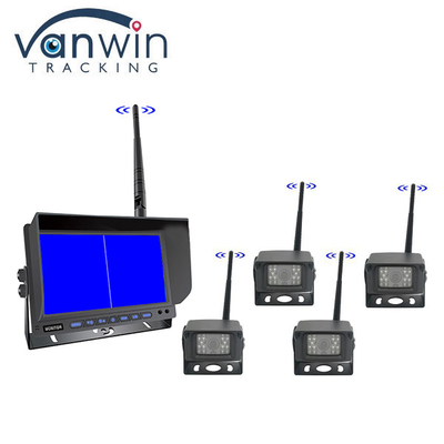 10 Inch Quad Split 4ch AHD Monitor Signal Wireless 1080P Car Reverse Camera Monitor Kit