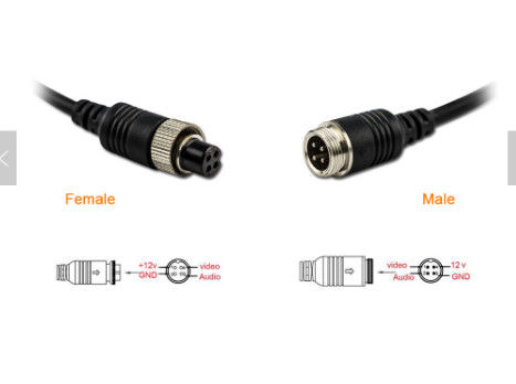 M12 4Pin Cable Adapter cho CCTV Camera Connector Cáp chia Y nữ sang nam / nữ