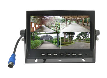 7 &amp;#39;&amp;#39; Quad AHD DVR Màn hình xe hơi LCD Hỗ trợ 4 camera 720P Ghi hình ổ cứng