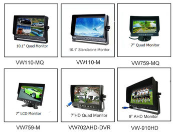 Màn hình LCD LCD Quad Split Car 4 kênh được tích hợp ghi video