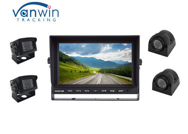 Màn hình video Quad Car 4CH 1080P mạnh mẽ DVR 12 ~ 24 V với đầu vào HD 4 kênh