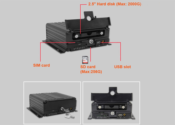 H.264 HDD SSD IPC 4 Kênh Mobile DVR GPS WiFi cho xe ô tô tải