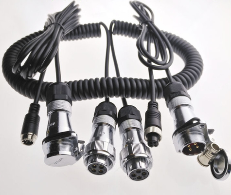 Tùy chỉnh phụ kiện DVR M12 4pin nữ / nam đến RCA / BNC DC Connector / Adapter Cable