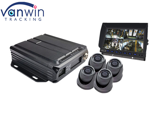 1080P AHD 4ch 3g 4g GPS SD Card DVR di động cho xe taxi Cab Mini Bus