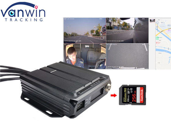 1080P AHD 4ch 3g 4g GPS SD Card DVR di động cho xe taxi Cab Mini Bus