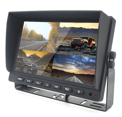 7 inch 9 inch 10 inch AHD TFT Car Monitor Được xây dựng trong hệ thống DVR cho 4 camera