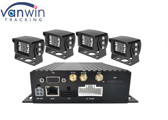 1080P AHD Dual SD bảo mật dvr di động 4Ch GPS 3g 4g Wifi cho đội xe buýt