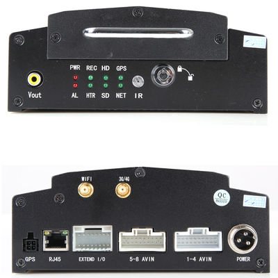 8 kênh DVR di động với 3G 4G GPS và 2TB HDD Hỗ trợ giám sát CCTV xe
