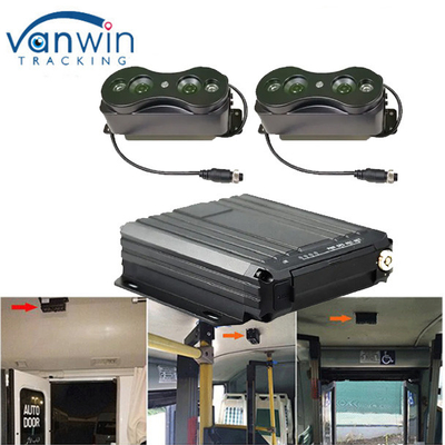 Loại camera nhận dạng khuôn mặt Bộ đếm hành khách trên xe buýt tự động Bộ đếm 4G GPS MDVR