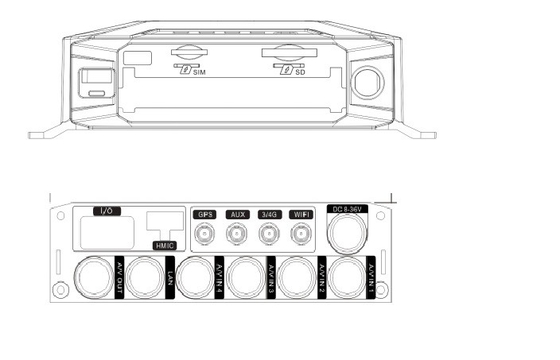 4ch Wifi GPS Truyền thông theo dõi nhiên liệu HD DVR di động với nguồn điện 8V-36V và dung lượng cao
