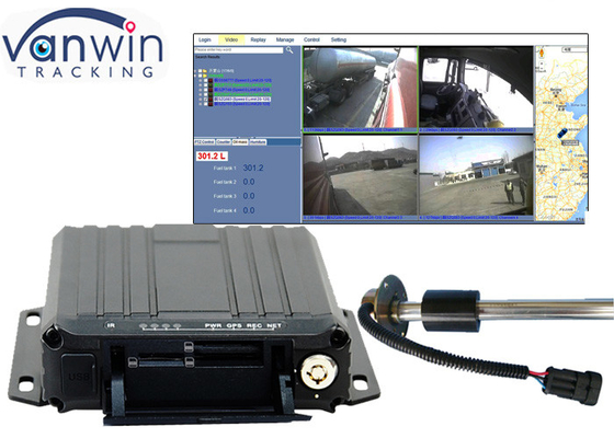 Truyền phát video trực tiếp 1080P 4G Thẻ SD kép Quản lý hạm đội DVR di động Giám sát nhiên liệu