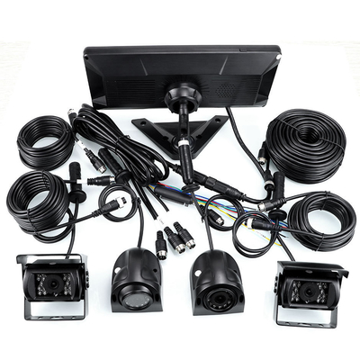 Hệ thống AI DVR xe hơi BSD báo động 360 ° 4CH 10.36 Inch Monitor With Recorder for Truck