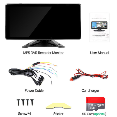 Hệ thống AI DVR xe hơi BSD báo động 360 ° 4CH 10.36 Inch Monitor With Recorder for Truck