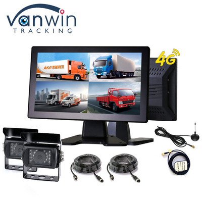 10.1 Inch Touch Screen 4G Xe ô tô Xe buýt Xe tải Hệ thống giám sát AHD Camera CCTV 720P Đêm 4CH