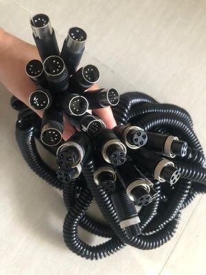 Tùy chỉnh phụ kiện DVR M12 4pin nữ / nam đến RCA / BNC DC Connector / Adapter Cable