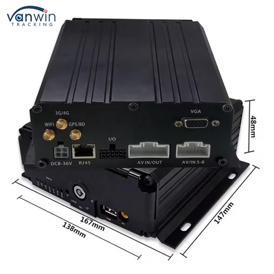 8-Channel Hard Disk SD Card DVR di động H.264 MDVR xe hơi để giám sát an toàn xe