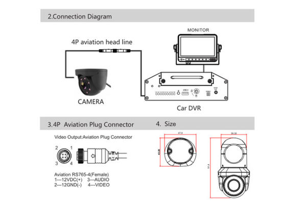 1080P IP69 Camera giám sát xe ô tô chống nước AHD Camera xe ô tô