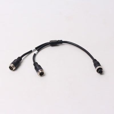Bộ chuyển đổi hàng không Cáp kép 4 chân Nam đến 6 pin Đầu nối cho 2 máy ảnh