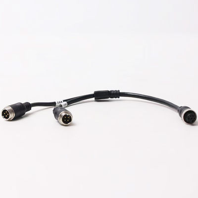 6-pin hàng không nữ để hai 4P nam hàng không Adapter cáp cho hệ thống an ninh xe