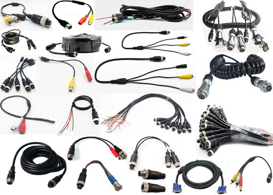 20m Aviation Grade GX12 4pin Nam đến Phụ nữ quay ngược Camera nhìn phía sau Camera mở rộng cáp cho kết nối DC 12V/24V