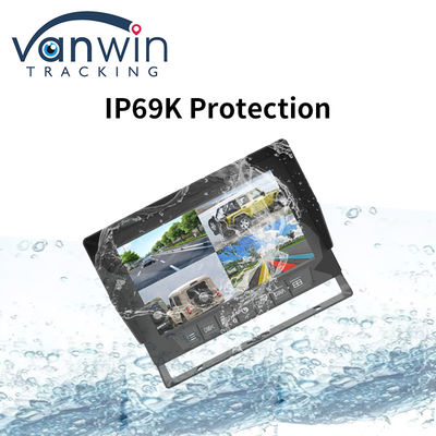 IP69K 7 / 10.1 Inch Waterproof AHD Quad TFT Car Monitor Dispaly cho xe phổ biến
