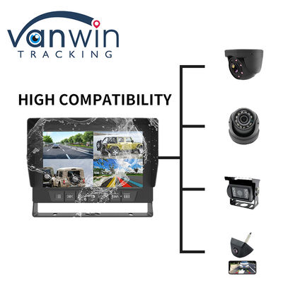 IP69K 7 / 10.1 Inch Waterproof AHD Quad TFT Car Monitor Dispaly cho xe phổ biến