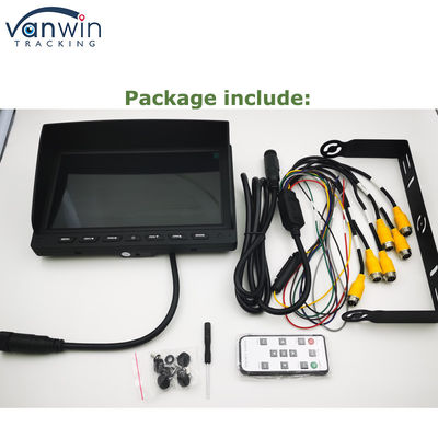 Màn hình LCD 7 inch thời gian thực GPS 4G AHD 4CH Màn hình hiển thị màn hình ô tô cho xe buýt
