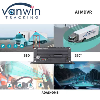 DVR xe buýt di động 4 Ch AI với AI DSM ADAS BSD Hỗ trợ 4G 5G WIFI GPS