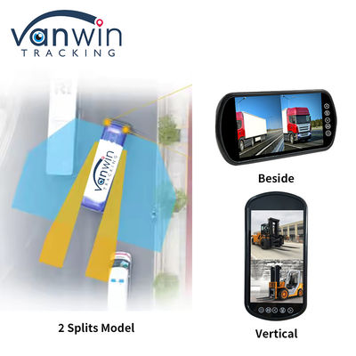 7 inch 2 Channel HD 1 Way Audio Input Car Monitor Rearview Mirror High Digital Panel mới