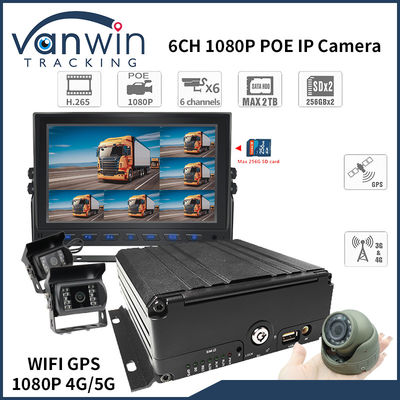 4G 6 kênh H. 265 HDD DVR di động cho xe ô tô