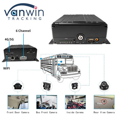 4G 6 kênh H. 265 HDD DVR di động cho xe ô tô