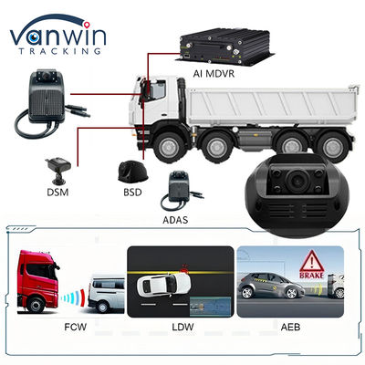 MINI 2CH 4CH 4G Dual Lens AI Dash Cam với ADAS DMS 4G GPS cho xe tải xe buýt taxi