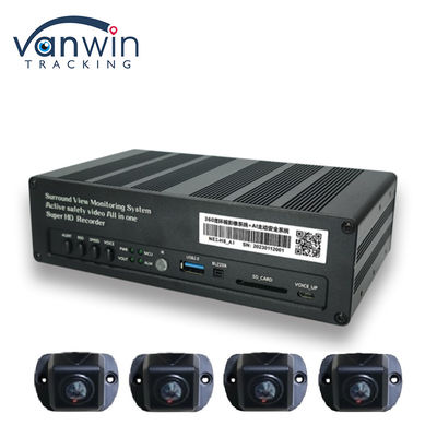 8 CH 4G 360 Panoramic Viewing MDVR With AI ADAS DSM BSD Panoramic View Hệ thống máy ảnh DVR xe hơi