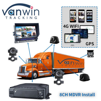 1080p HDD 8ch DVR di động 4g GPS WIFI MDVR Kit Hệ thống camera cho hệ thống theo dõi xe An ninh xe