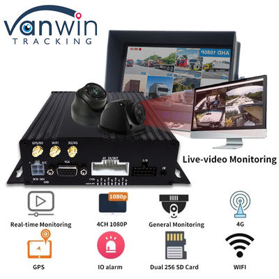 4CH Dual SD Card GPS MDVR Camera Với 4G WiFi DVR di động Hệ thống an ninh xe buýt trường học