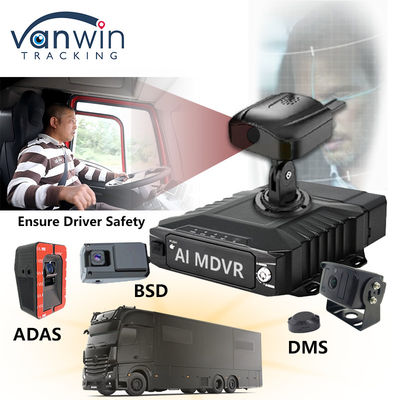 H.265 8CH HDD Mobile DVR Advanced Driving DSM ADAS BSD AI Hệ thống giám sát cảm biến người đi bộ