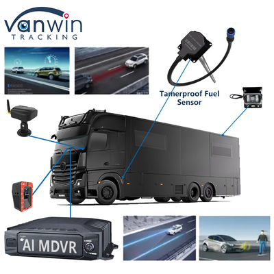 H.265 8CH HDD Mobile DVR Advanced Driving DSM ADAS BSD AI Hệ thống giám sát cảm biến người đi bộ