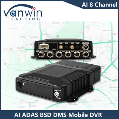 H.265 8CH HDD Mobile DVR Advanced Driving DSM ADAS BSD AI Hệ thống giám sát cảm biến người đi bộ
