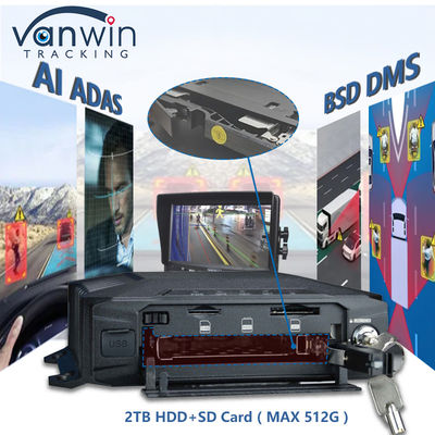 AHD 1080P 8CH 4G GPS DVR di động với tích hợp ADAS DSM BSD thuật toán AI