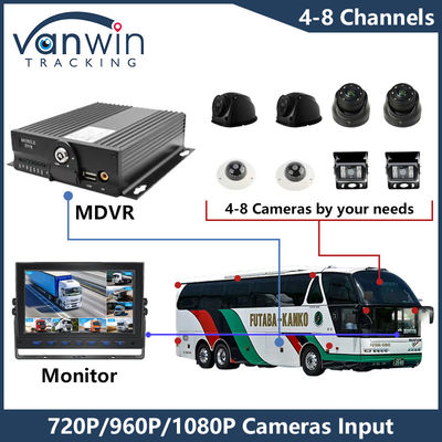 AHD 8CH HDD điều khiển từ xa DVR di động 1080P 4g chức năng GPS giám sát an toàn xe Cmsv6 MDVR