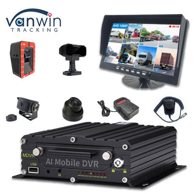 ADAS DMS BSD AI Xe đội Cam Xe với 8CH WiFi GPS 4G Live View DVR di động cho xe