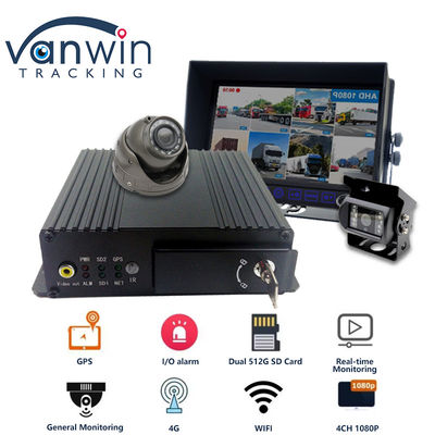 MAX 512GB Bộ lưu trữ thẻ SD kép 4CH DVR di động với 4G GPS 1080P Full HD SD Card Mdvr