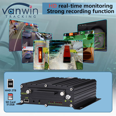 8CH AI BSD ADAS DMS MDVR System HD 1080P HDD DVR di động với chức năng WIFI 4G GPS