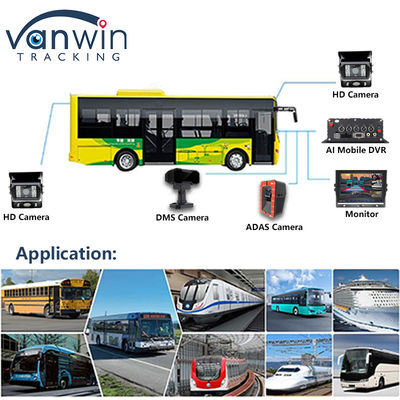 4CH 5G CMSV6 Hệ thống AI DVR di động với GPS ADAS BSD DMS H.265 MDVR cho màn hình CCTV xe hơi