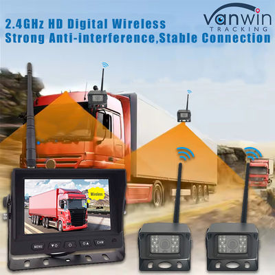 5 inch Digital HD DVR Truck Wireless Backup Camera Monitor System Quad View Screen