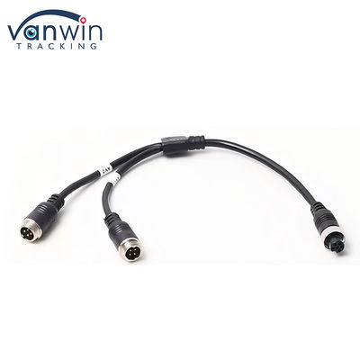 6 pin hàng không nữ đến hai 4P đàn ông hàng không adapter cáp cho hệ thống an ninh xe