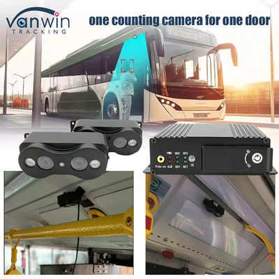 Hệ thống đếm hành khách xe buýt 2 cửa 4G GPS Nhìn xa hành khách đang chảy đếm người đếm
