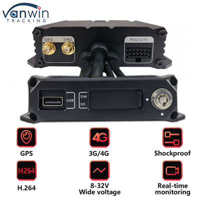 4CH thẻ SD kép DVR di động kích thước mini Xe Black Box trong xe CCTV 4G GPS MDVR